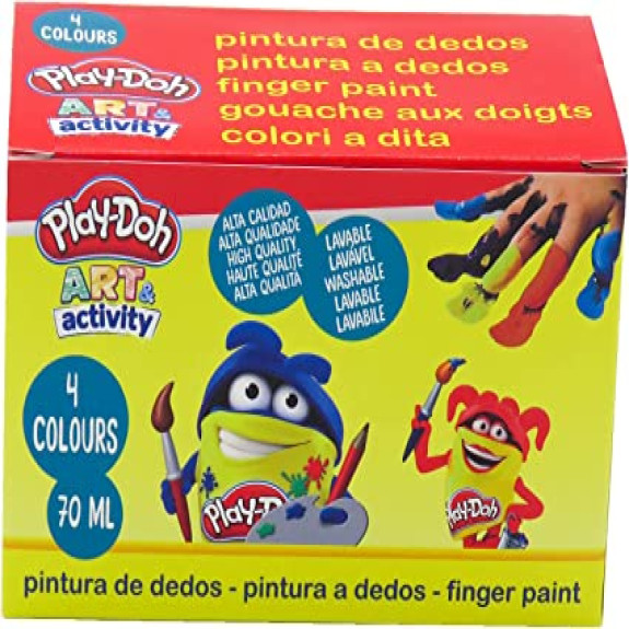 PLAY DOH 4 COLORS FINGER PAINT 70ML (JUMBO)